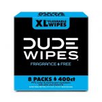 DUDE WIPES XL Flushable Wipes, Fragrance Free, 8 ct., 400 wipes