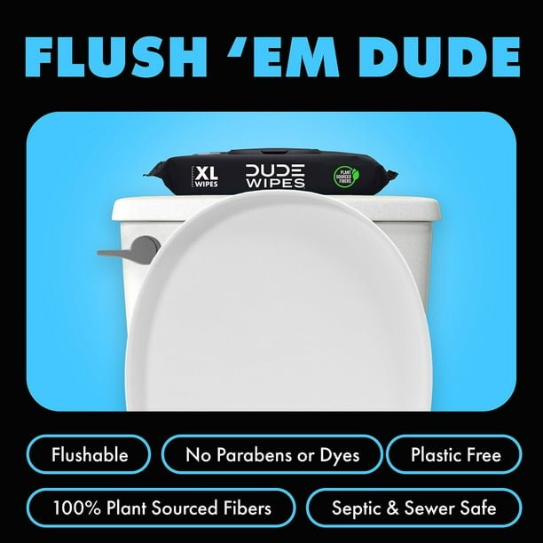 2025/10/1000085517.jpg DUDE WIPES XL Flushable Wipes, Fragrance Free, 8 ct., 400 wipes - Image 5