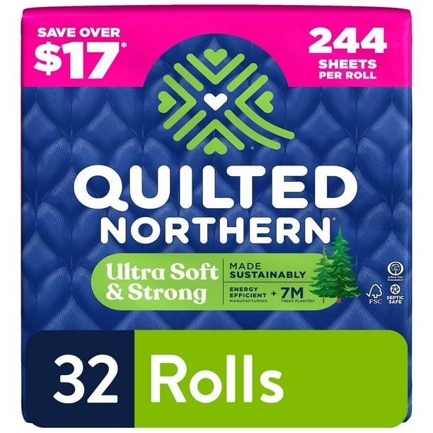 2025/10/1000085533.jpg Quilted Northern Ultra Soft & Strong 2-Ply Toilet Paper 32 rolls, 244 sheets/roll - Image 1