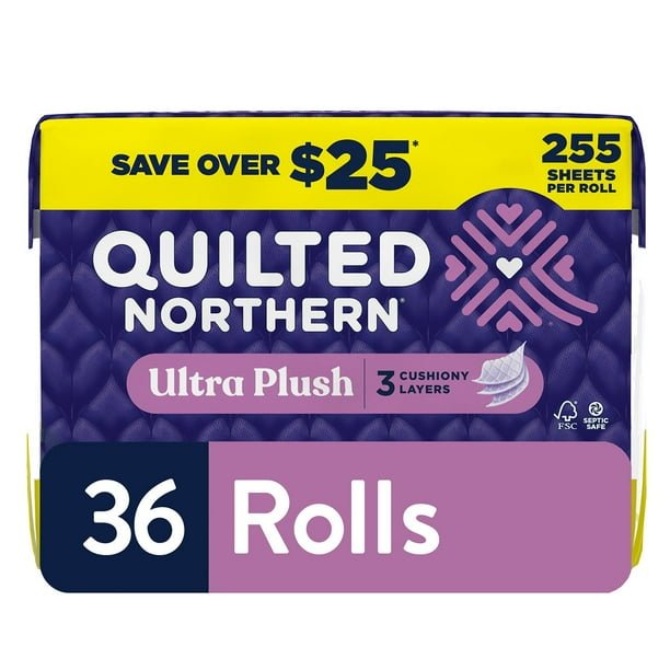 2025/10/1000085555.jpg Quilted Northern Ultra Plush 3-Ply Toilet Paper 36 rolls, 255 sheets/roll - Image 1