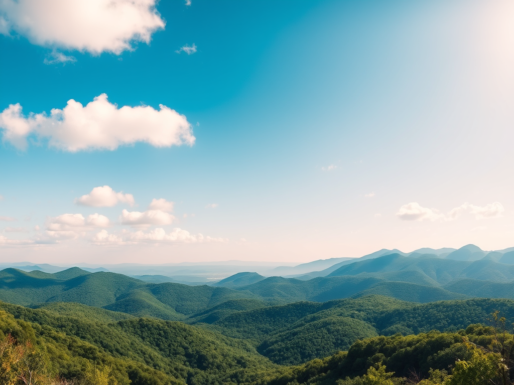 Hidden Arkansas small town weekend getaways: Panoramic view of the Ozark mountains near Jasper.
