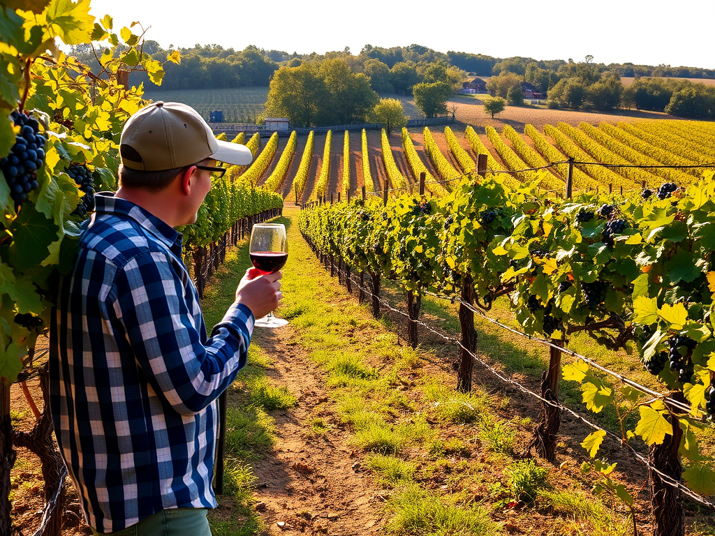 Sampling wine at a vineyard in Altus, the heart of Arkansas wine country, for a unique hidden Arkansas small town weekend getaway.

