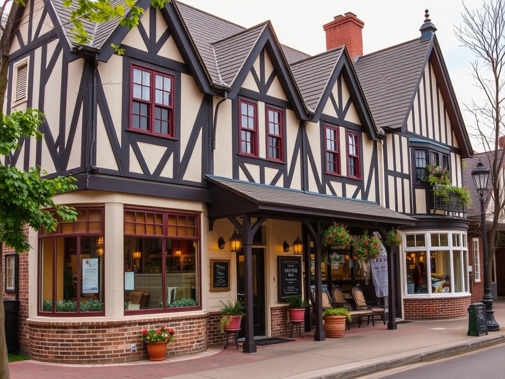 The charming Tudor-style architecture of Wilson, a revitalized community and excellent choice for a hidden Arkansas small town weekend getaway.
