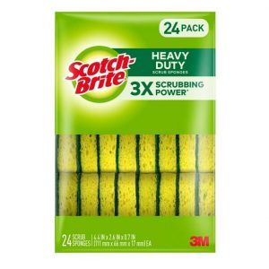 Scotch-Brite Heavy Duty Scrub Sponges, Individually Wrapped (24 Count)