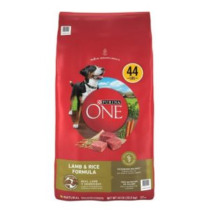Purina ONE SmartBlend Natural Lamb & Rice Adult Dry Dog Food (44 lb Bag)