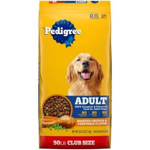 Pedigree Adult Dry Dog Food, Roasted Chicken & Vegetable Flavor (50 lb Bag)