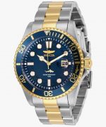 Invicta Men's Pro Diver Quartz Watch 43mm Blue Dial Two-Tone Stainless Steel Bracelet – 100M Water Resistant