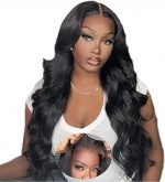 24" Body Wave 5x5 Glueless Human Hair Wig – Pre-Plucked, Pre-Cut, 180% Density