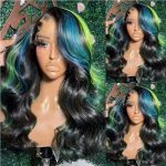 Blue Green Lace Front Wig  Long Loose Waves, Pre-Plucked, Glueless 13x4, Baby Hair - Image 2
