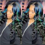 Blue Green Lace Front Wig  Long Loose Waves, Pre-Plucked, Glueless 13x4, Baby Hair - Image 7