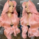 ANDRIA 13x4 HD Lace Front Wig – 28 Inch Pink Body Wave Glueless Synthetic Wig with Pre-Plucked Hairline & Baby Hair | Heat Resistant Fiber - Image 2