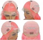 ANDRIA 13x4 HD Lace Front Wig – 28 Inch Pink Body Wave Glueless Synthetic Wig with Pre-Plucked Hairline & Baby Hair | Heat Resistant Fiber - Image 3
