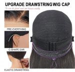 20" Wear & Go Glueless Straight Lace Front Wig – 6x4 HD Lace Human Hair Wig, Pre-Plucked & Pre-Cut, 180% Density, Natural Black - Image 3