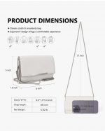 Women’s Vegan Leather Clutch & Crossbody Wristlet Bag - Image 3