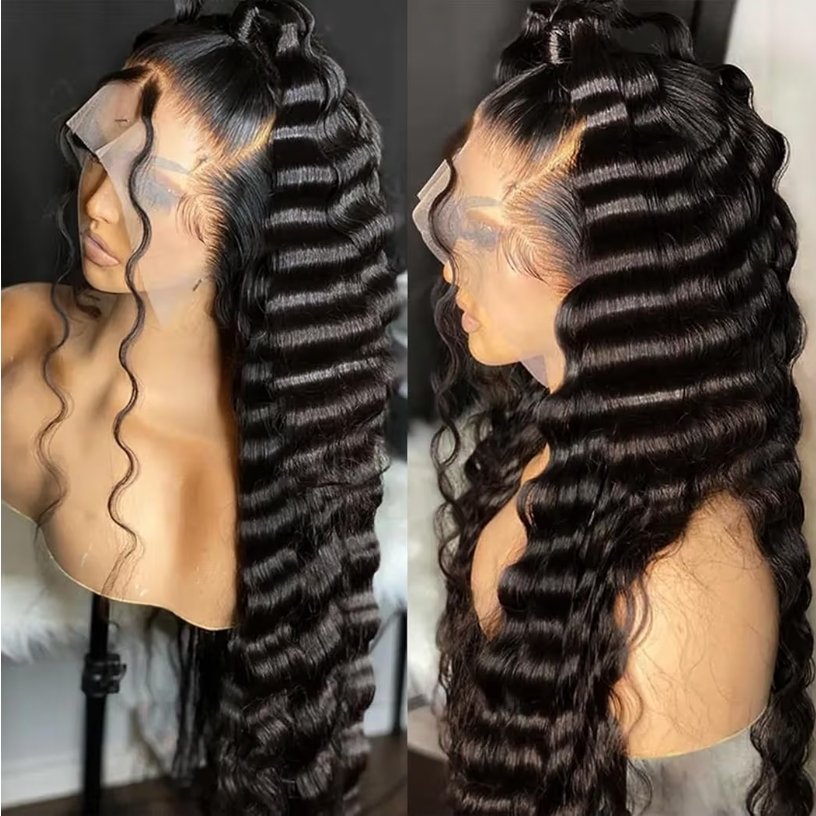 2026/05/1000146756-1.jpg 30" HD Lace Front Wig – Glueless Loose Deep Wave, Natural Black - Image 1