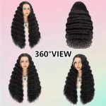 30" HD Lace Front Wig – Glueless Loose Deep Wave, Natural Black - Image 6