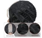 30" Synthetic Lace Front Wig – Long Black Loose Deep Wave (1B) | Natural Simulated Scalp & Crimped Curls - Image 6