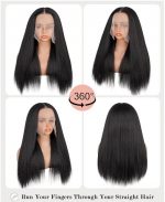Kinky Straight Wig – 13x6 HD Glueless Lace Front (22 Inch) - Image 4