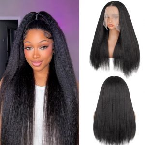 Kinky Straight Wig – 13x6 HD Glueless Lace Front (22 Inch)